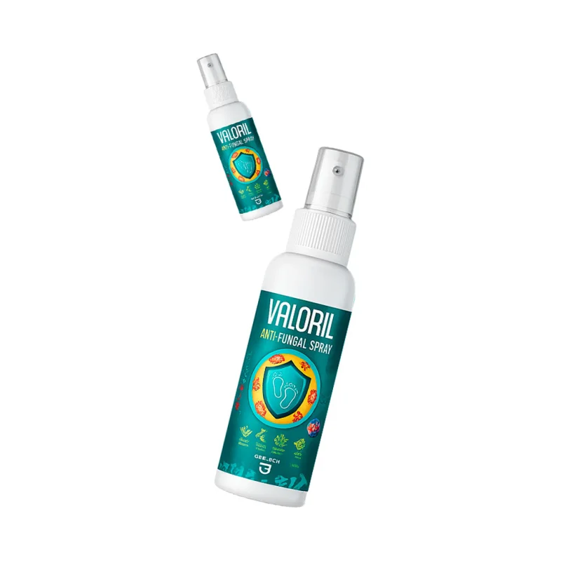 Valoril — confezione dello spray per piedi e unghie